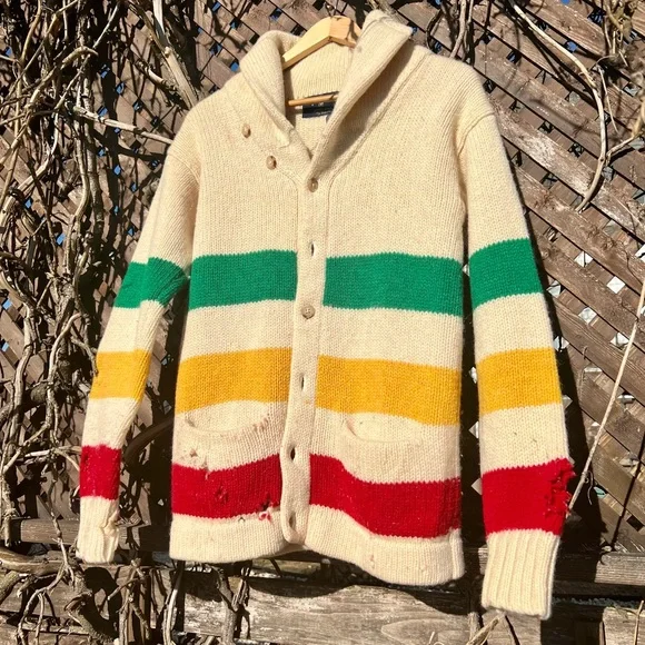 Rare Vintage Polo Ralph Lauren Hudson Bay Knit Sweater - Picture 2 of 14